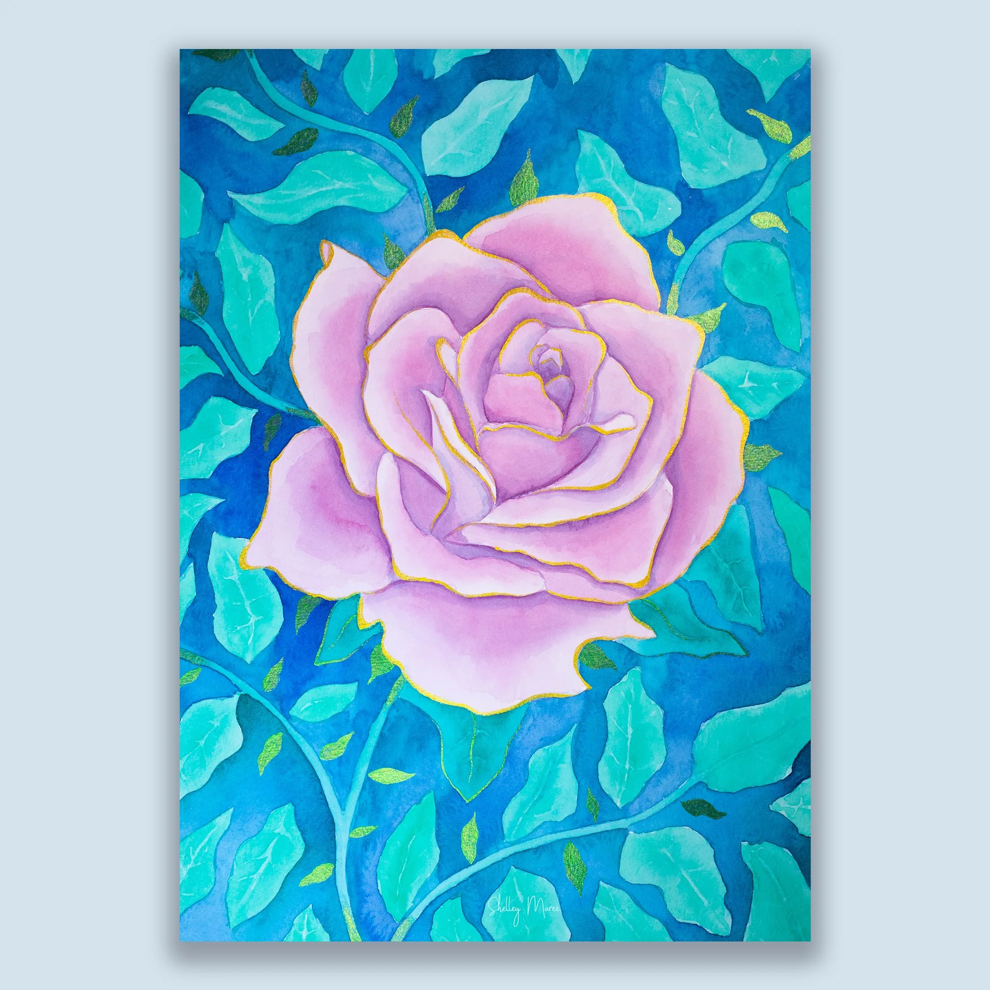 Watercolour Rose Art Print