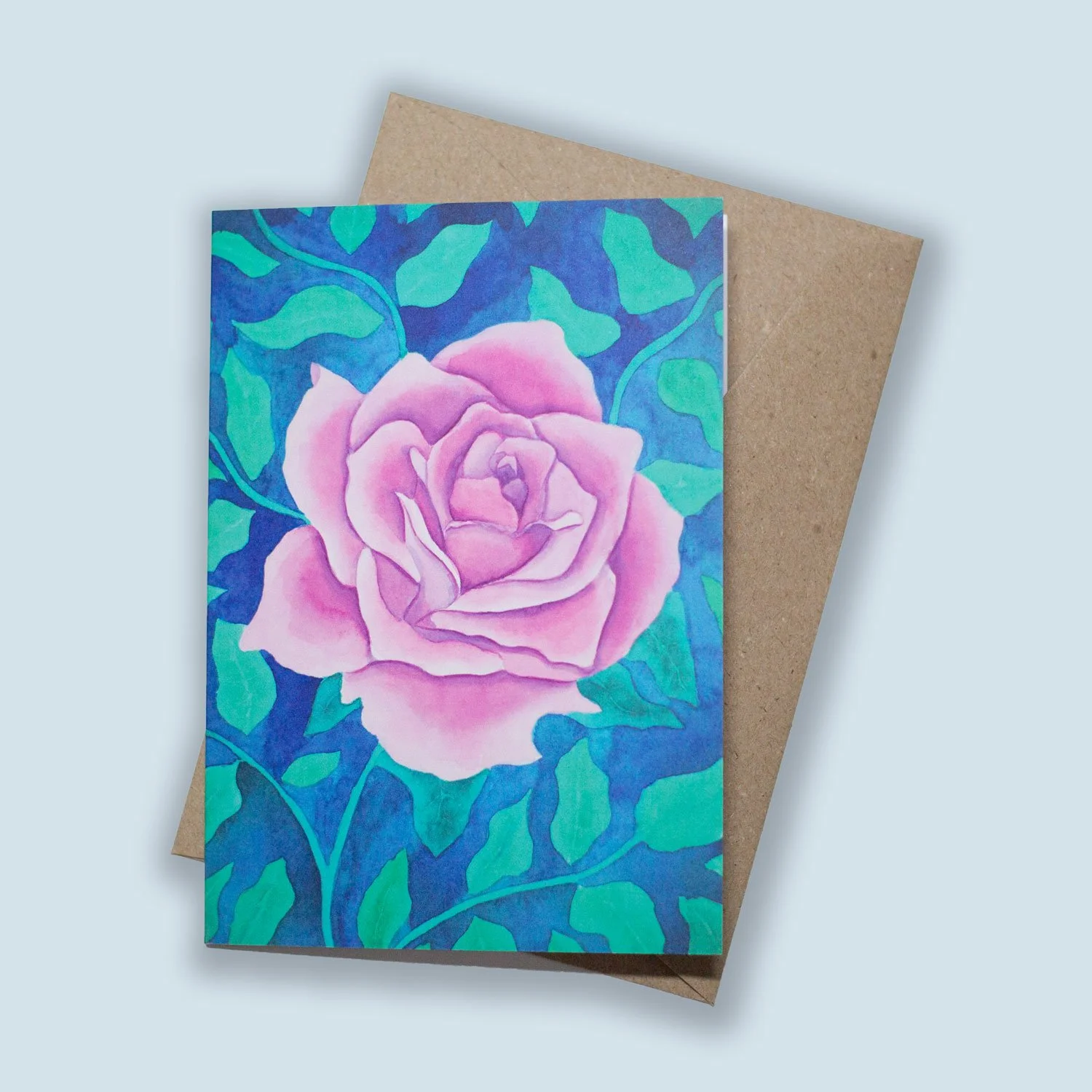 Watercolour Rose Greeting Card