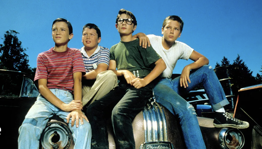Stand by Me Original Motion Picture cover showing all four boys sitting on the hood of a classic car