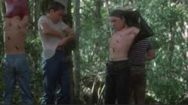 Stand by Me leeches and swamp scene