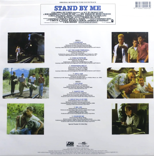 Stand by Me Original Motion Picture Soundtrack vinyl record