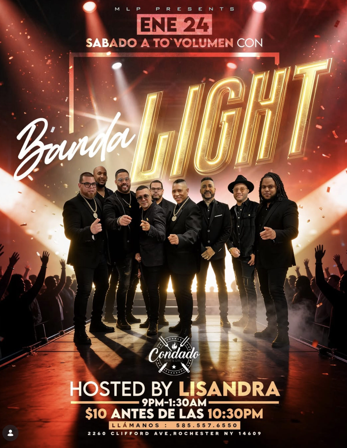 SABADO A TO' VOLUMEN (BANDA LIGHT) ENERO 24 - CONDADO BAR