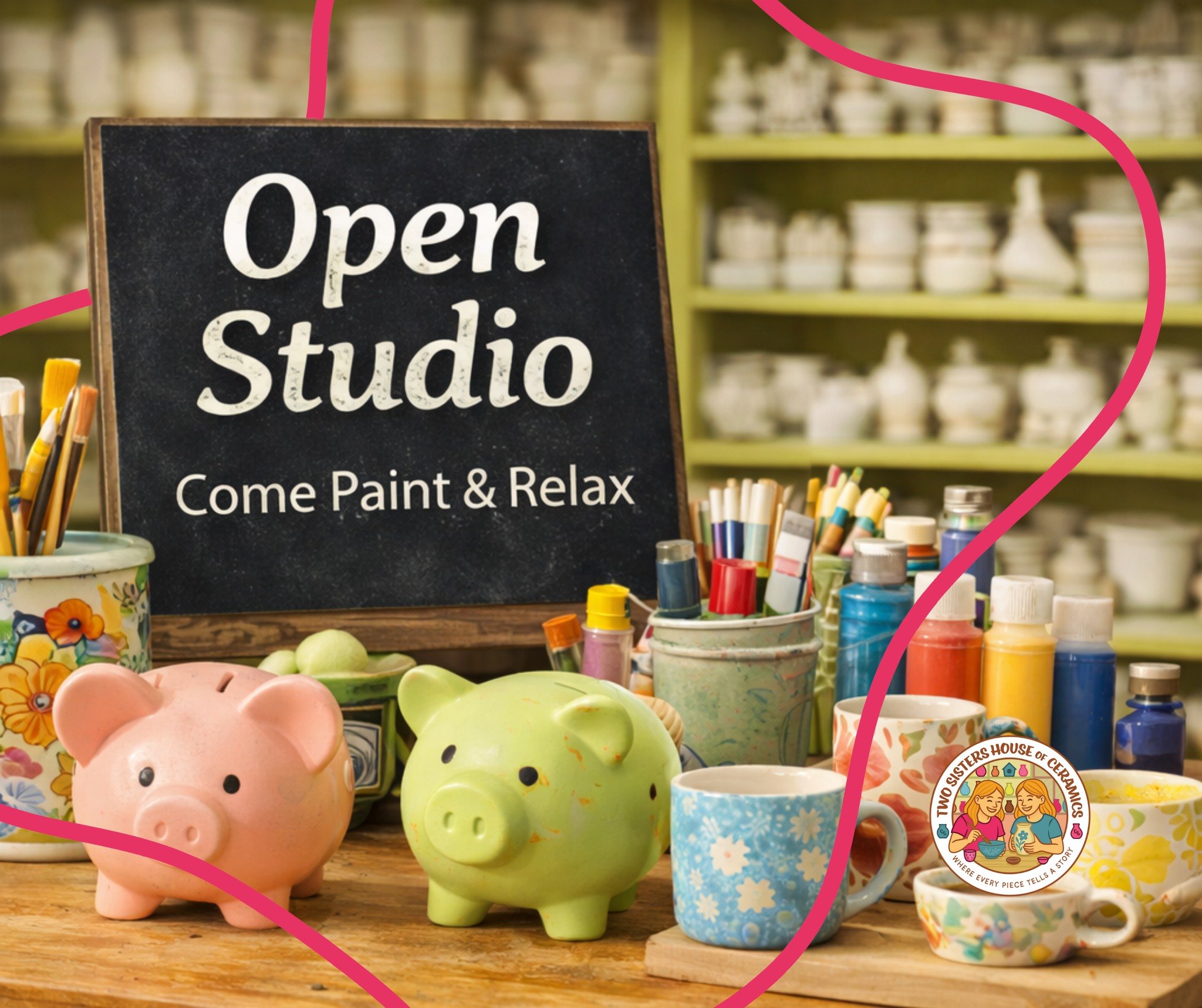 Looking for something creative to do this week?

Our open studio is perfect for a casual drop-in or a relaxing afternoon of painting. Choose your piece, pick your colors, and enjoy the process.

👉 Walk-ins welcome
👉 Call to book a party or group: 7