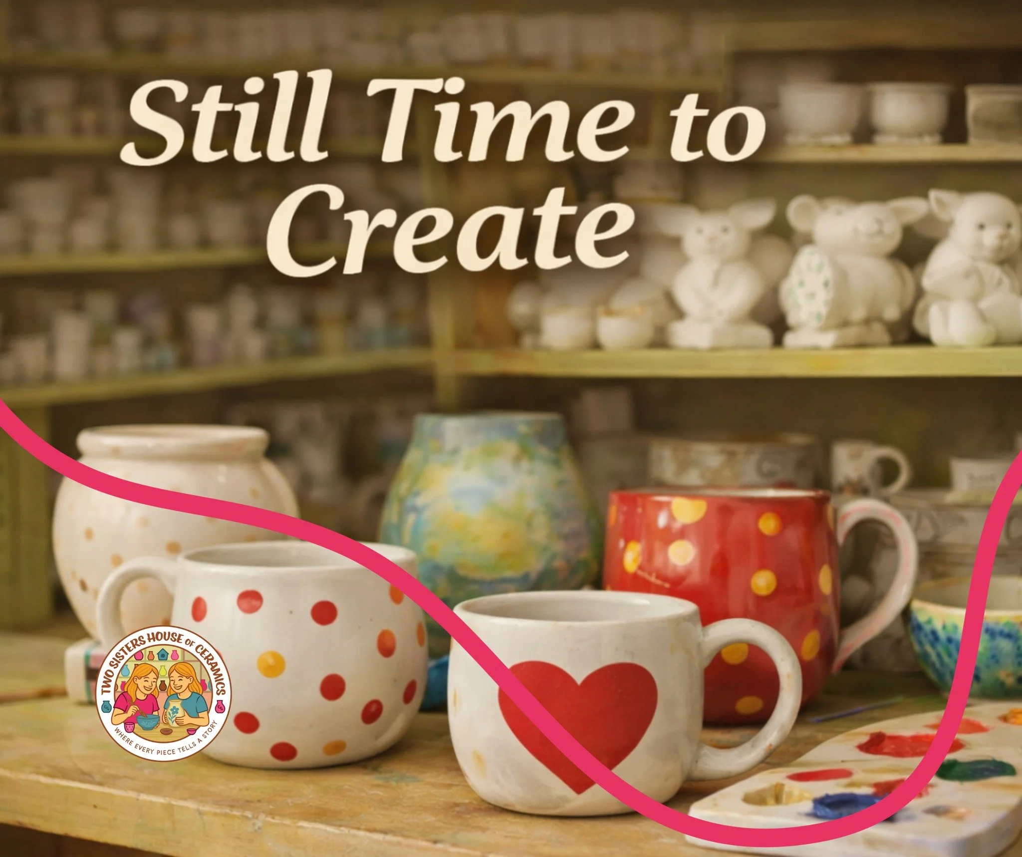 There&rsquo;s still time this month to create something special.

Whether it&rsquo;s a Valentine gift, a keepsake, or just time for yourself &mdash; we&rsquo;re ready when you are.

👉 Walk-ins welcome
👉 Call ahead for groups: 772-323-0578
👉 Visit 