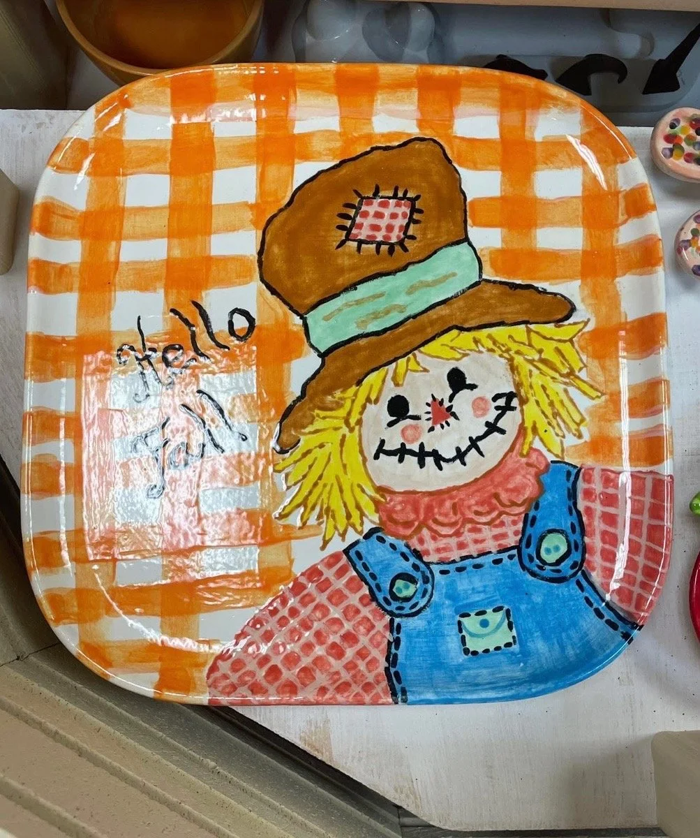 Scarecrow Plate Painting Party 💗🍂