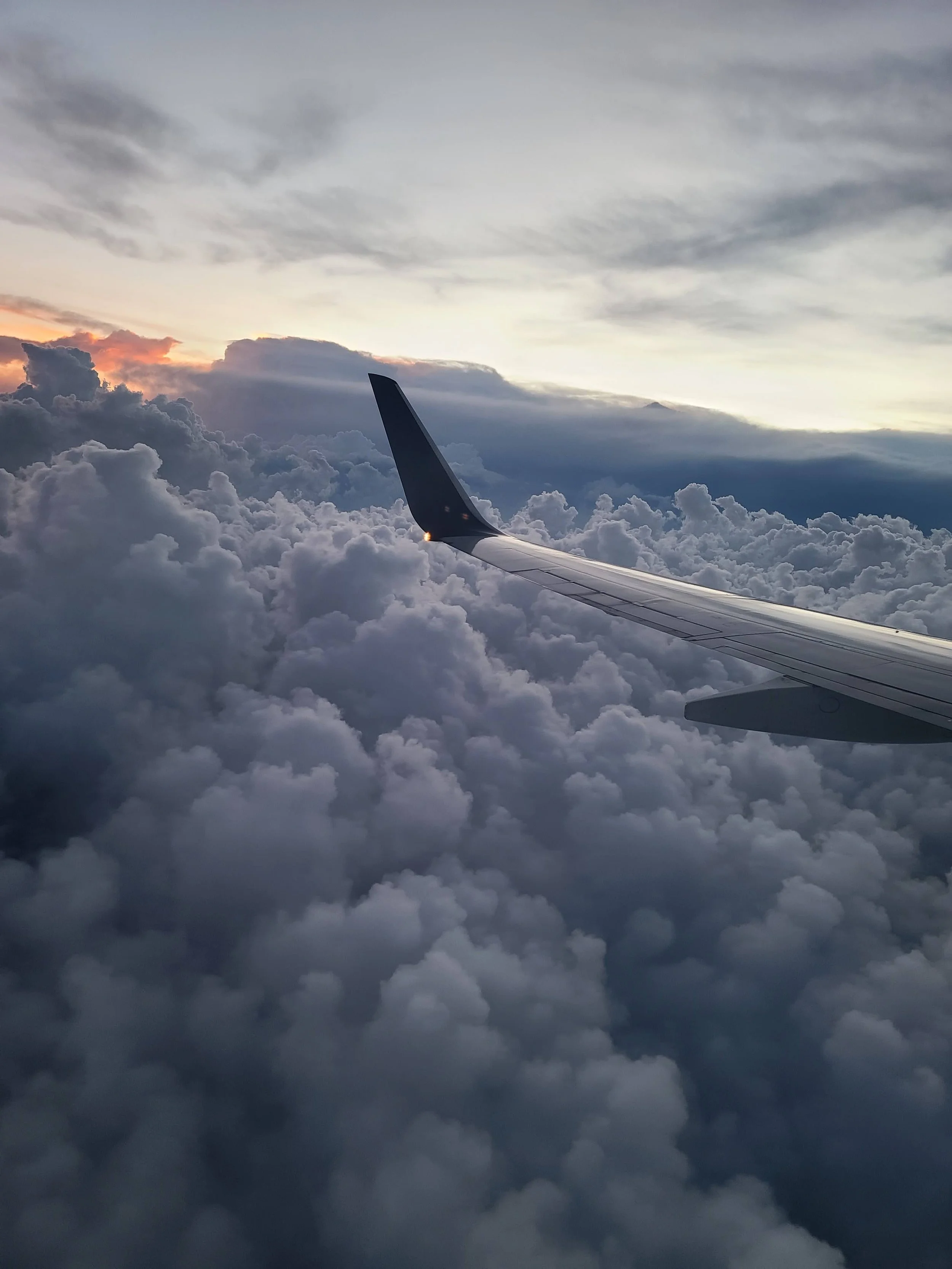 Photo out an airplane window. 