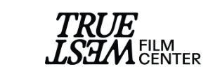 Logo for the TRUE WEST FILM CENTER, with text in black on a white background.