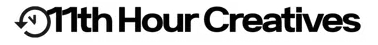 Logo of 11th Hour Creatives with a clock icon