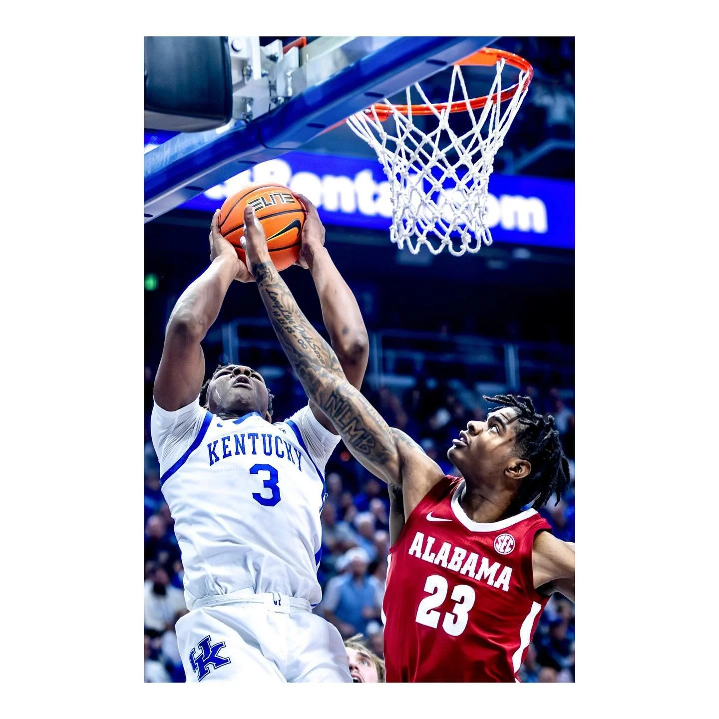 Shots of the No. 17 Kentucky vs. No. 13 Alabama men&rsquo;s basketball match on Saturday, Feb. 24, 2024, at Rupp Arena in Lexington, Kentucky. Kentucky won 117-95.