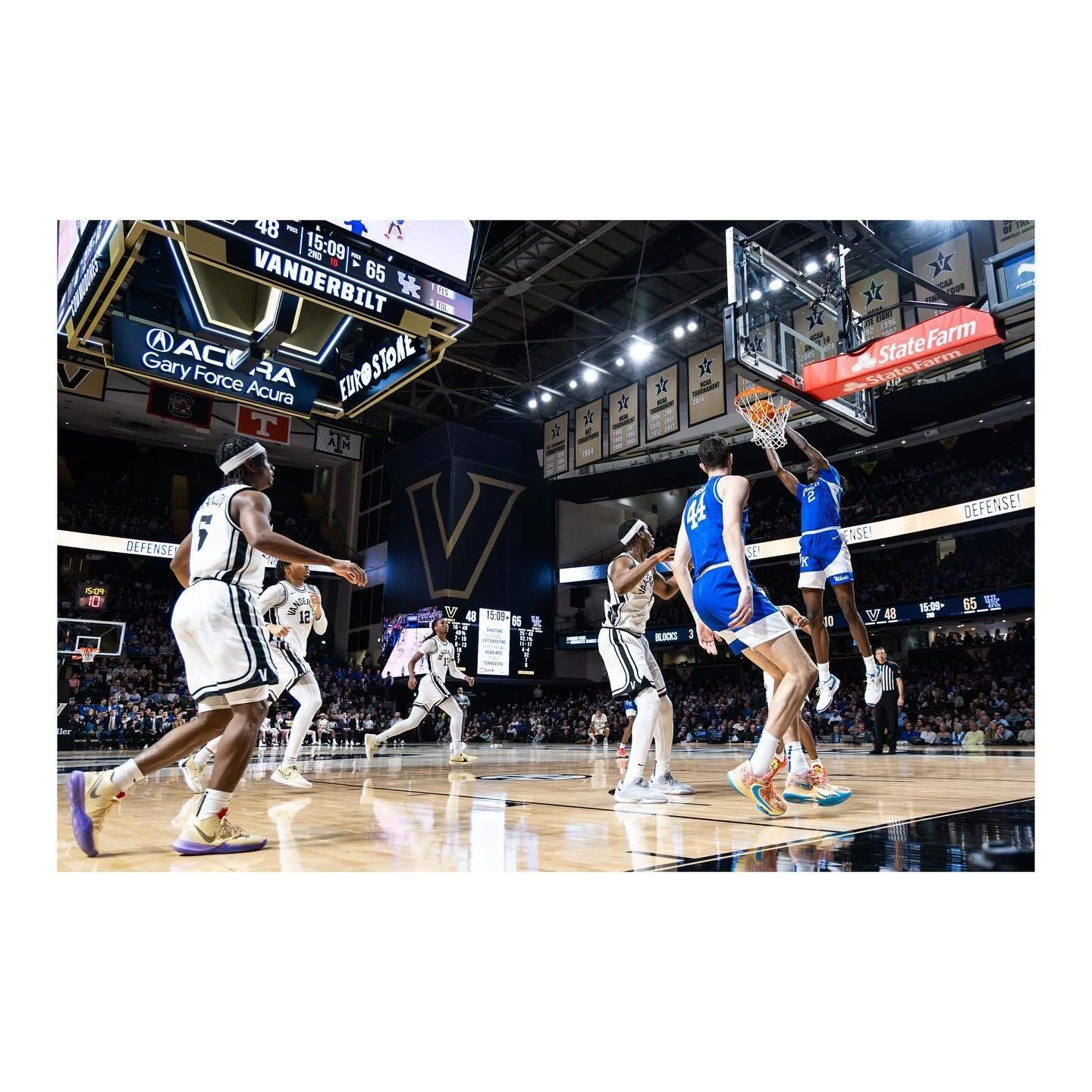 Shots of the Kentucky vs. Vanderbilt men&rsquo;s basketball game on Tuesday, Feb. 6, 2024, at Memorial Gymnasium in Nashville, Tennessee. Kentucky won 109-77.