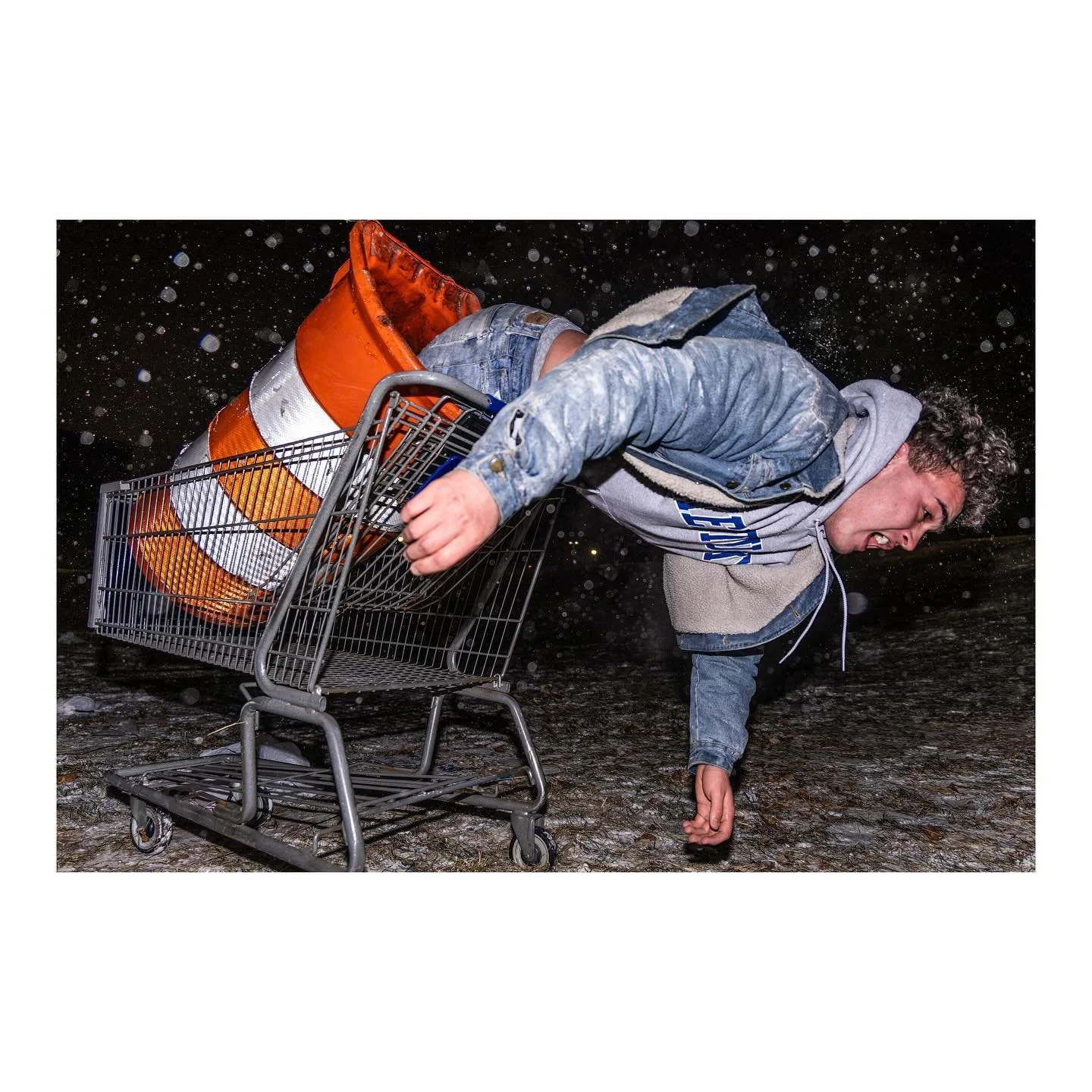 Students sled down the bowl outside William T Young Library on Sunday, Jan. 14, 2024, during the first snow on campus in Lexington, Kentucky.