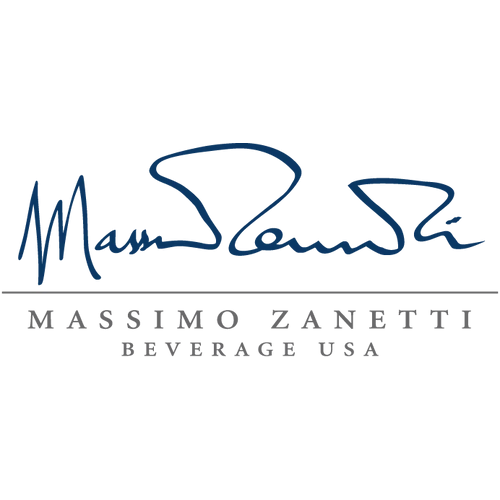 Signature of Massimo Zanetti above text that says 'Massimo Zanetti Beverage USA' on a black background.