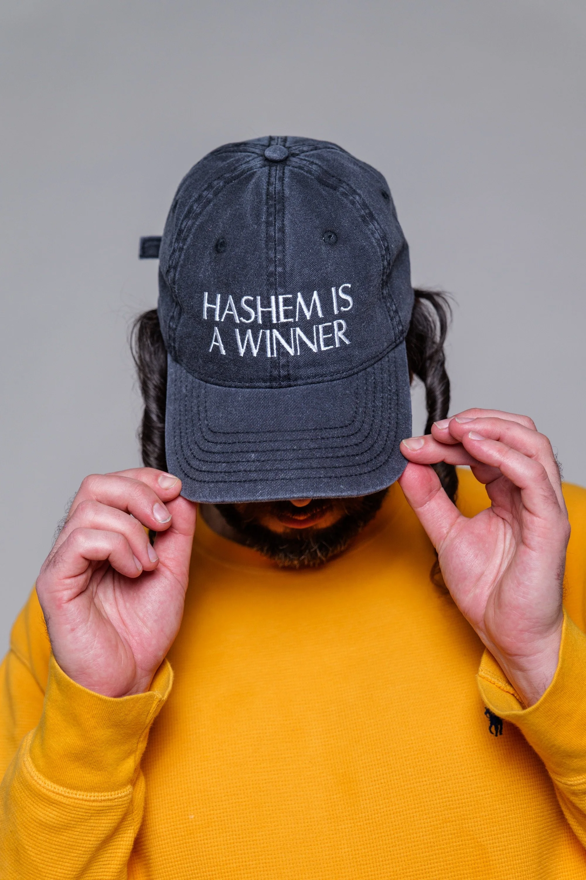 "HASHEM IS A WINNER" EMBROIDERED HAT