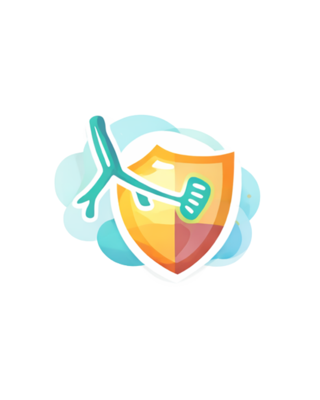 A digital illustration depicting a lung connected to a shield, symbolizing lung protection or health security.