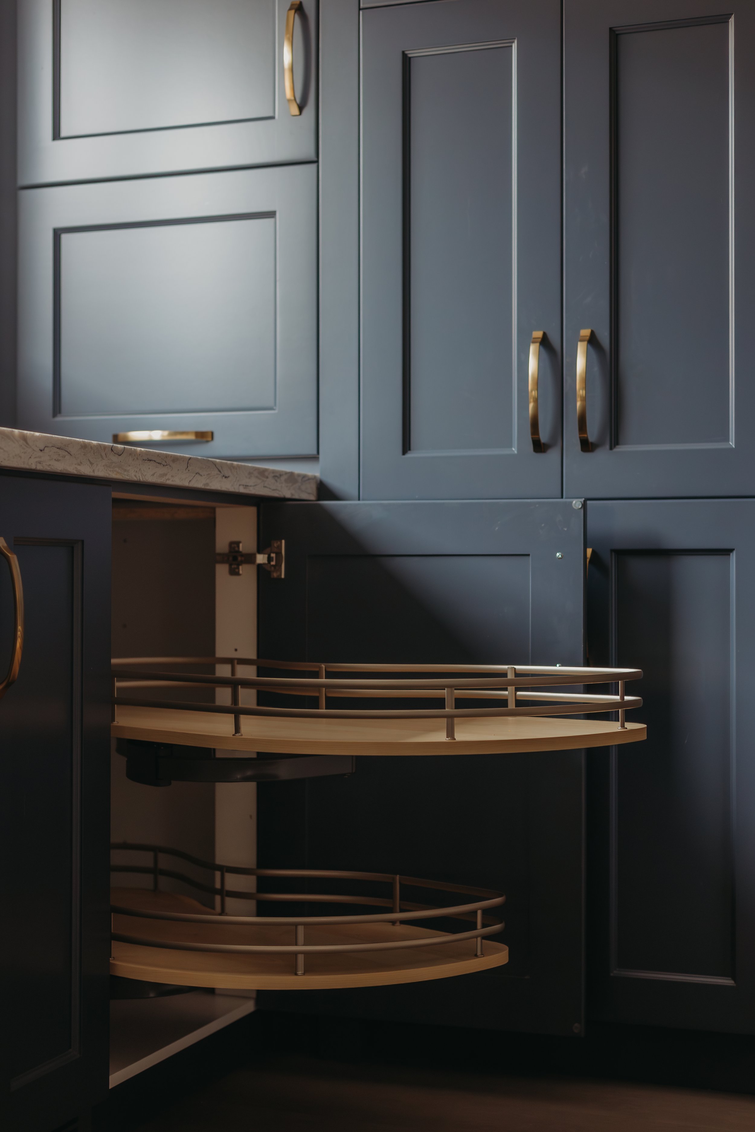Blind corner pullout, smart kitchen storage options