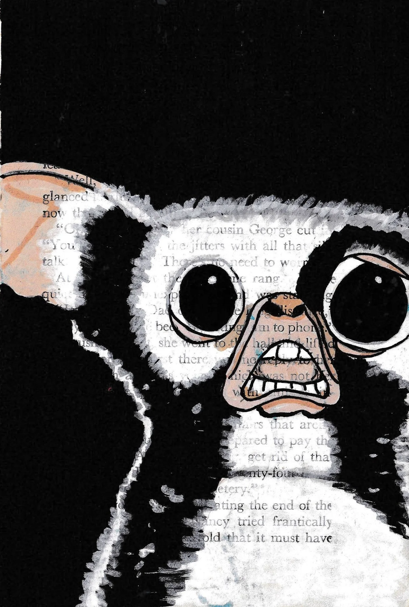 drawing of Gizmo from Gremlins