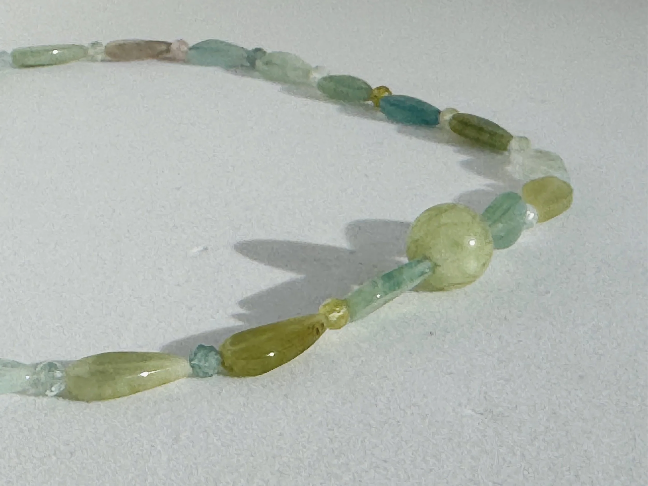 Aquamarine Teardrop Necklace