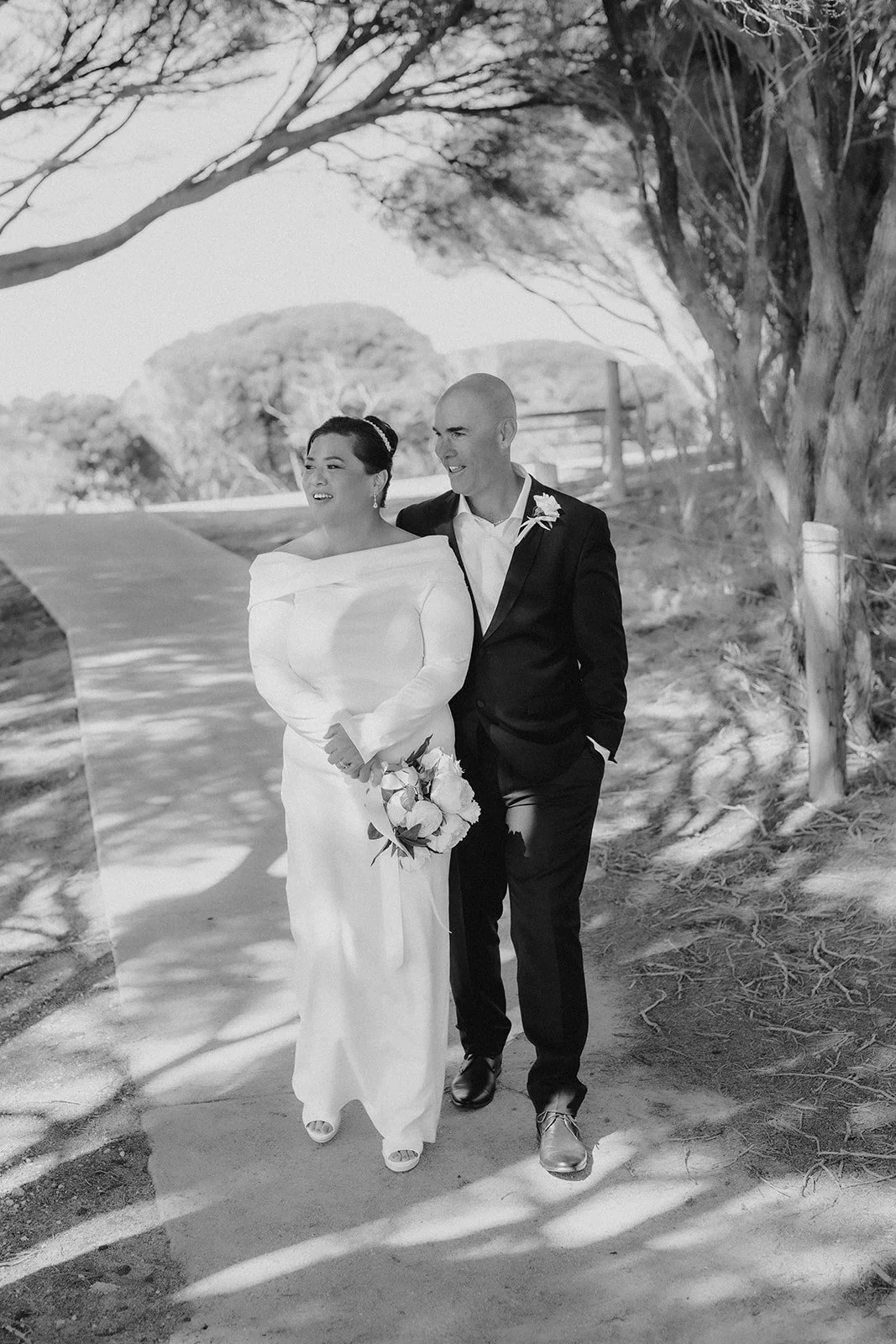 Bride and Groom at their elopement at Shelley Cove in Dunsborough W.A