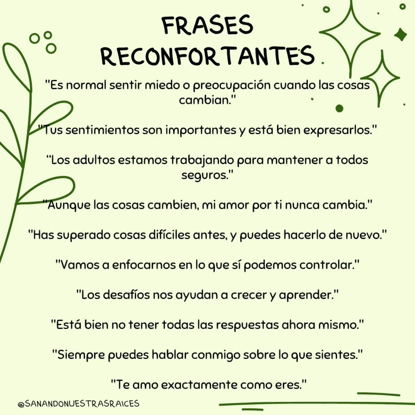 Como padres, a veces no sabemos qu&eacute; decir en tiempos de  incertidumbre. Estas frases pueden ser tu gu&iacute;a para brindar seguridad, amor y esperanza.

#Ra&iacute;ces #SanandoNuestrasRa&iacute;ces #SomosRaices #PDXLatino #PNWLatino #CrianzaC