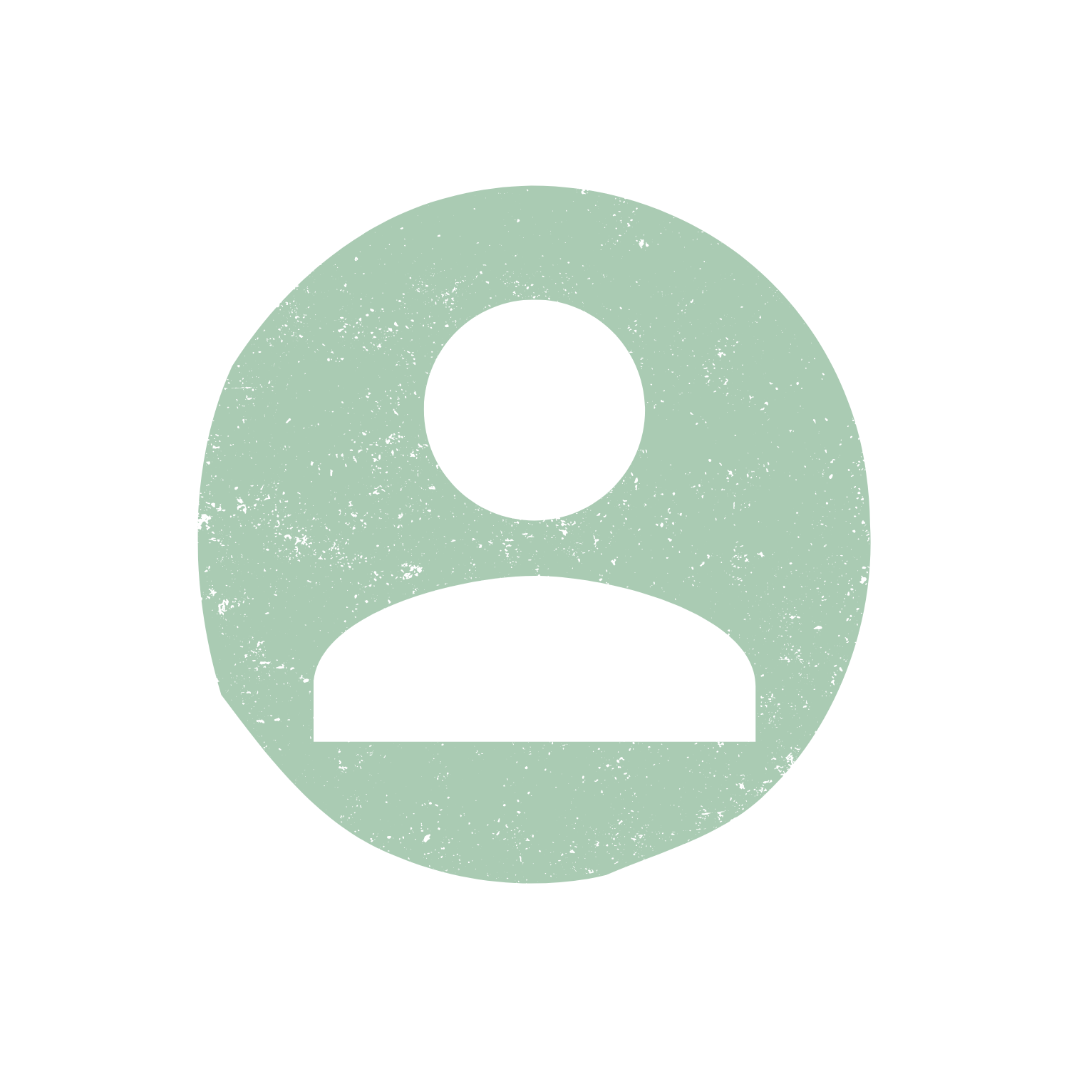 User avatar icon with a green circle, white silhouette of a person, and black background.