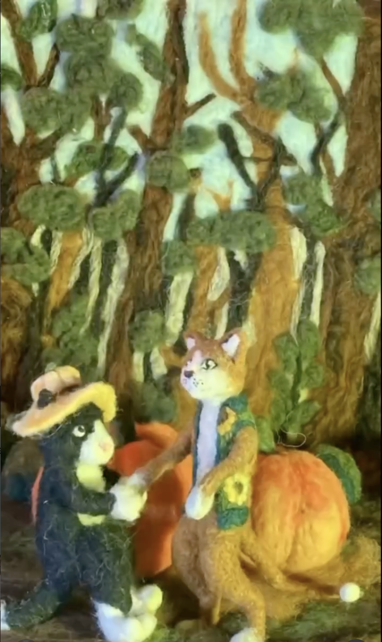 LE CHAT ET LA CITROUILLE