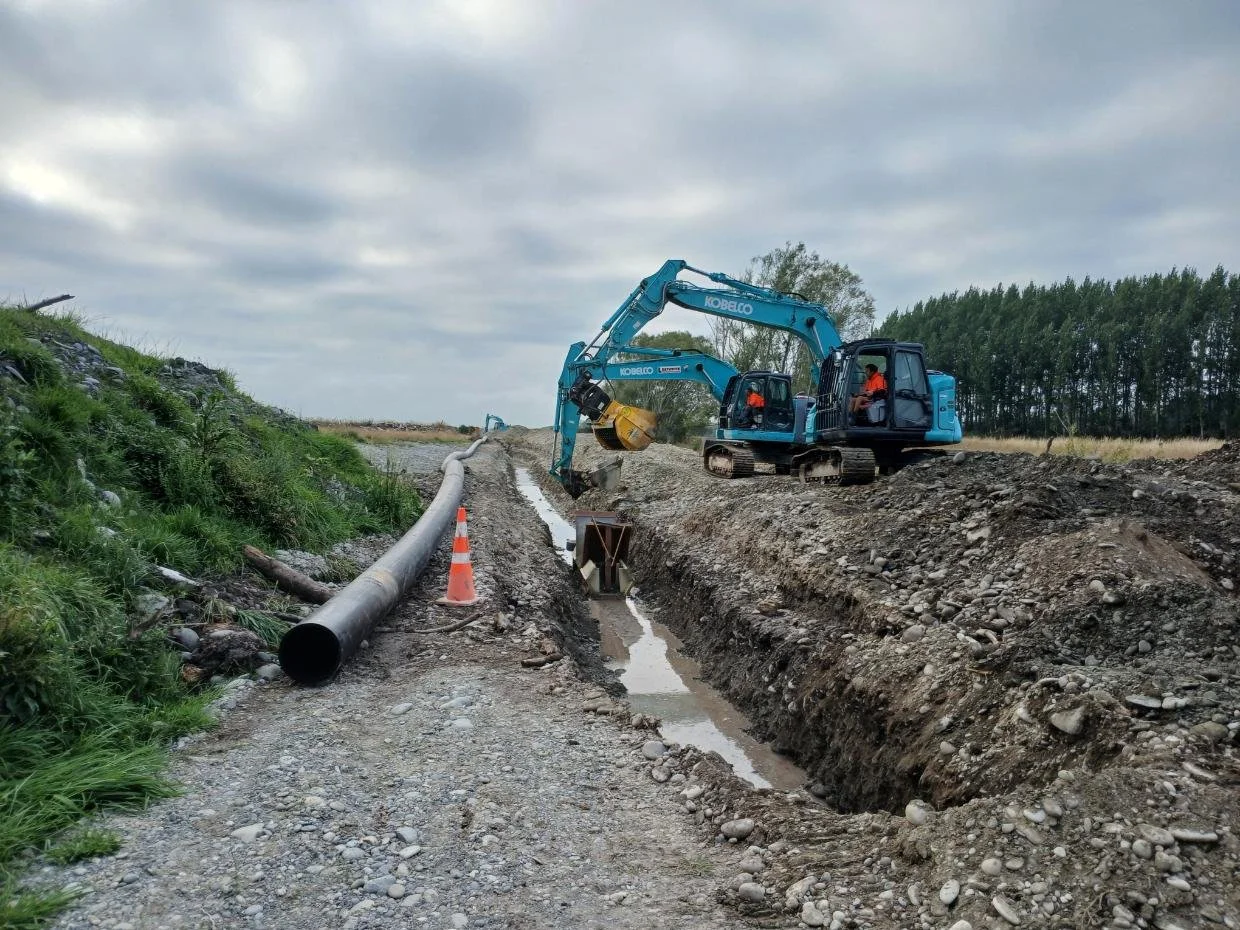 Work underway on New Lower Waihao Watermain