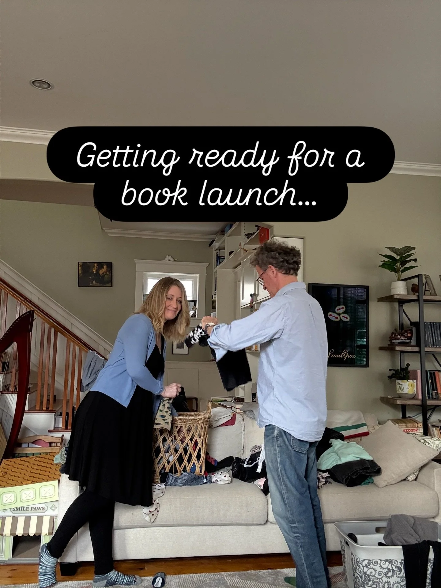 Oh, the glamour ;-) 

But at least we&rsquo;re both dressed up and ready for the launch in Saskatoon tonight at 7pm of Yann&rsquo;s new novel, Son of Nobody. I&rsquo;m hosting, asking ALL the questions&hellip;

Including: &lsquo;do you have the pair 