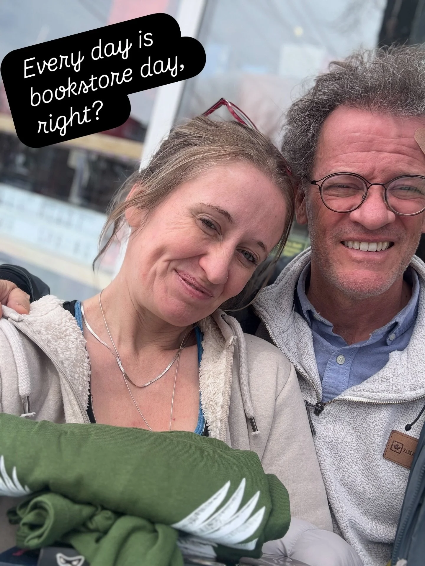 Happy Independent Bookstore Day here in Canada! Loved getting to listen to @kaj306 at @ttt.books and buying LOTS of books ❤️❤️❤️❤️