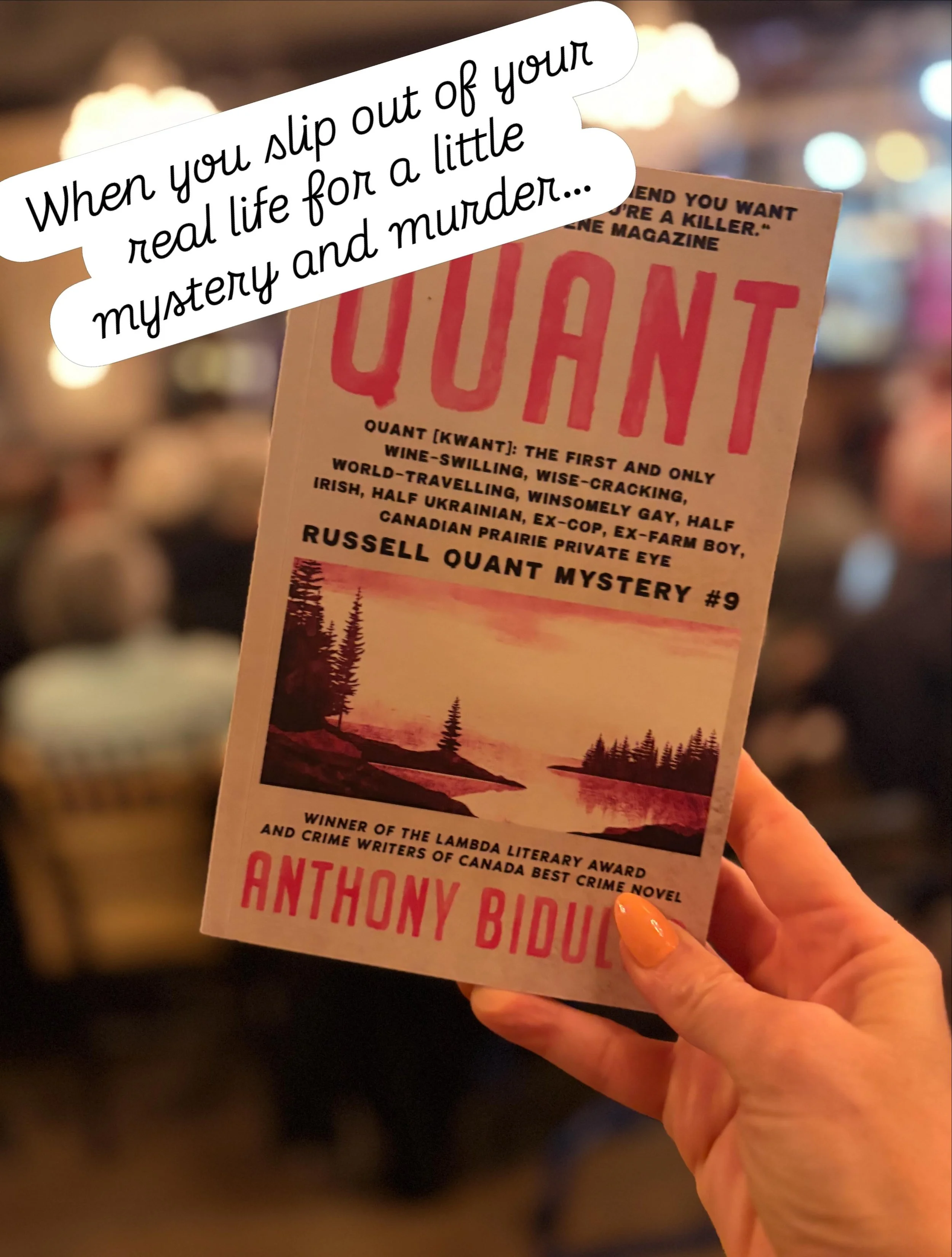 Wow! Stepped out of my usual evening for a glamorous and gorgeous book launch for (and by) a mystery writer I admire. 

He&rsquo;s won prizes, inspired so many writers and readers, written heaps of books and has the BEST launches 💕💕💕 And now his b