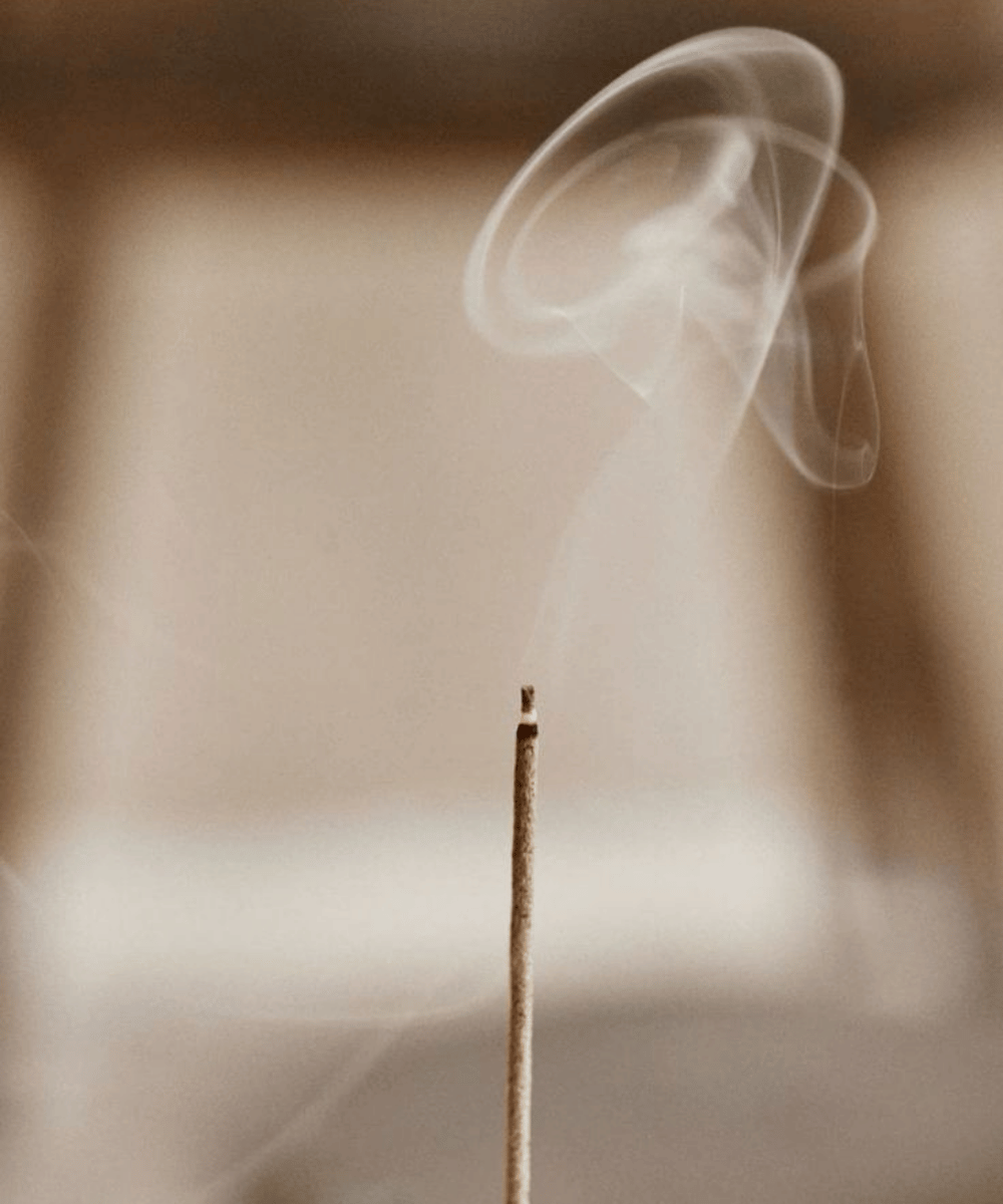 incense blowing in a calm room