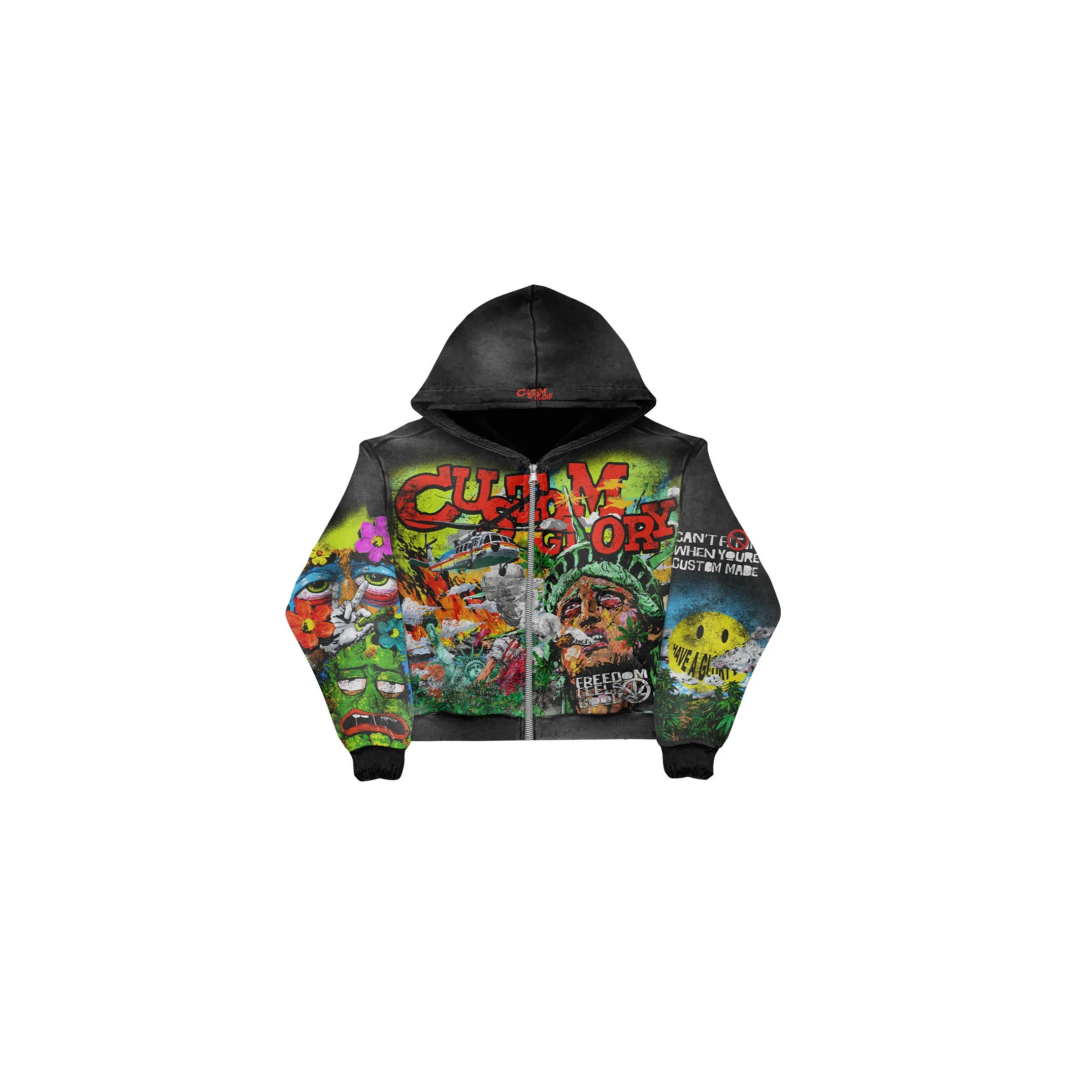 chaos.freedom.peace. Zipper Hoodie