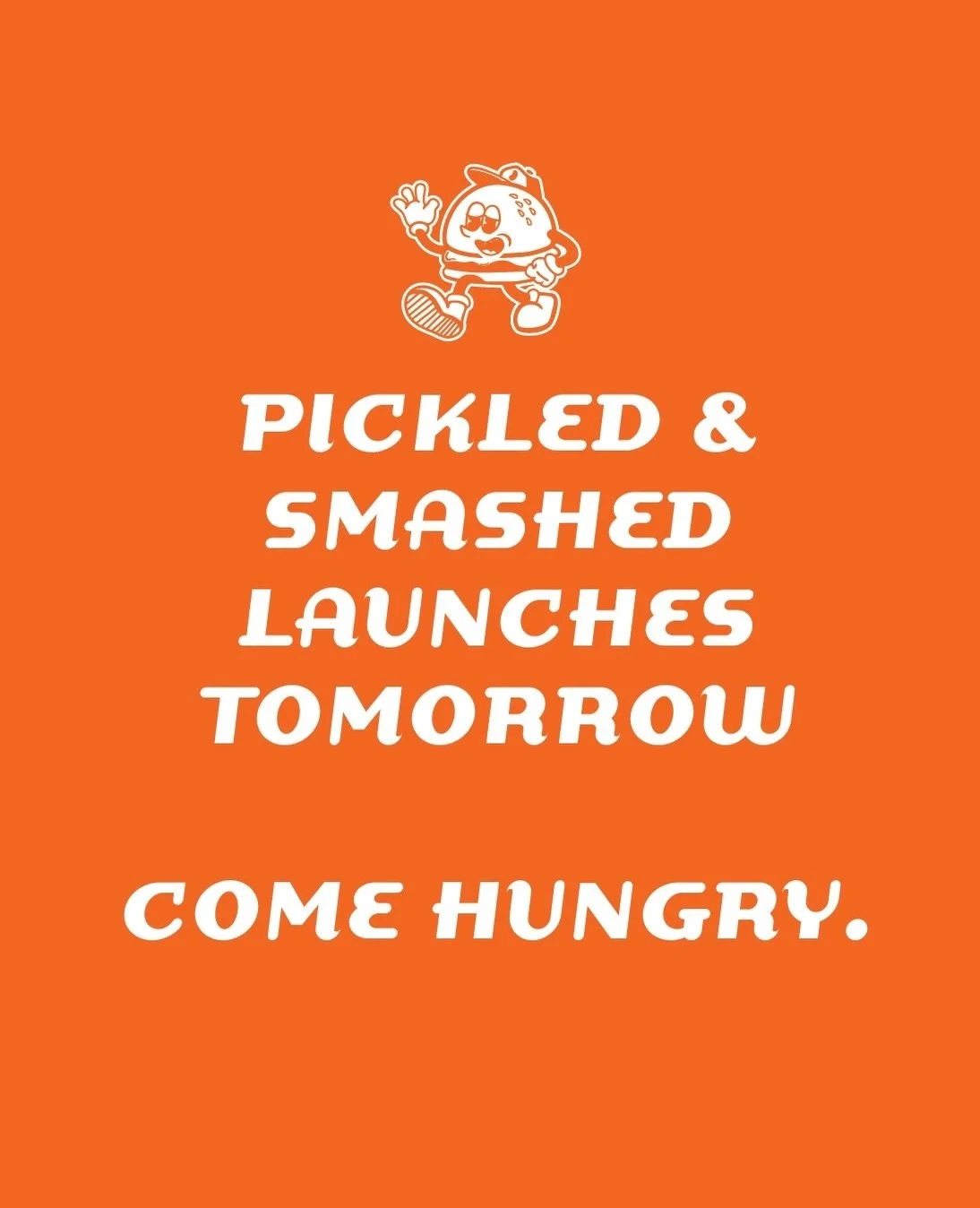 Tomorrow&rsquo;s the big day,  the Pickled &amp; Smashed kitchen officially launches at Old Fish House, Huron starting at noon!
We&rsquo;re so excited for you to try everything we&rsquo;ve been working on. 🍔🥒