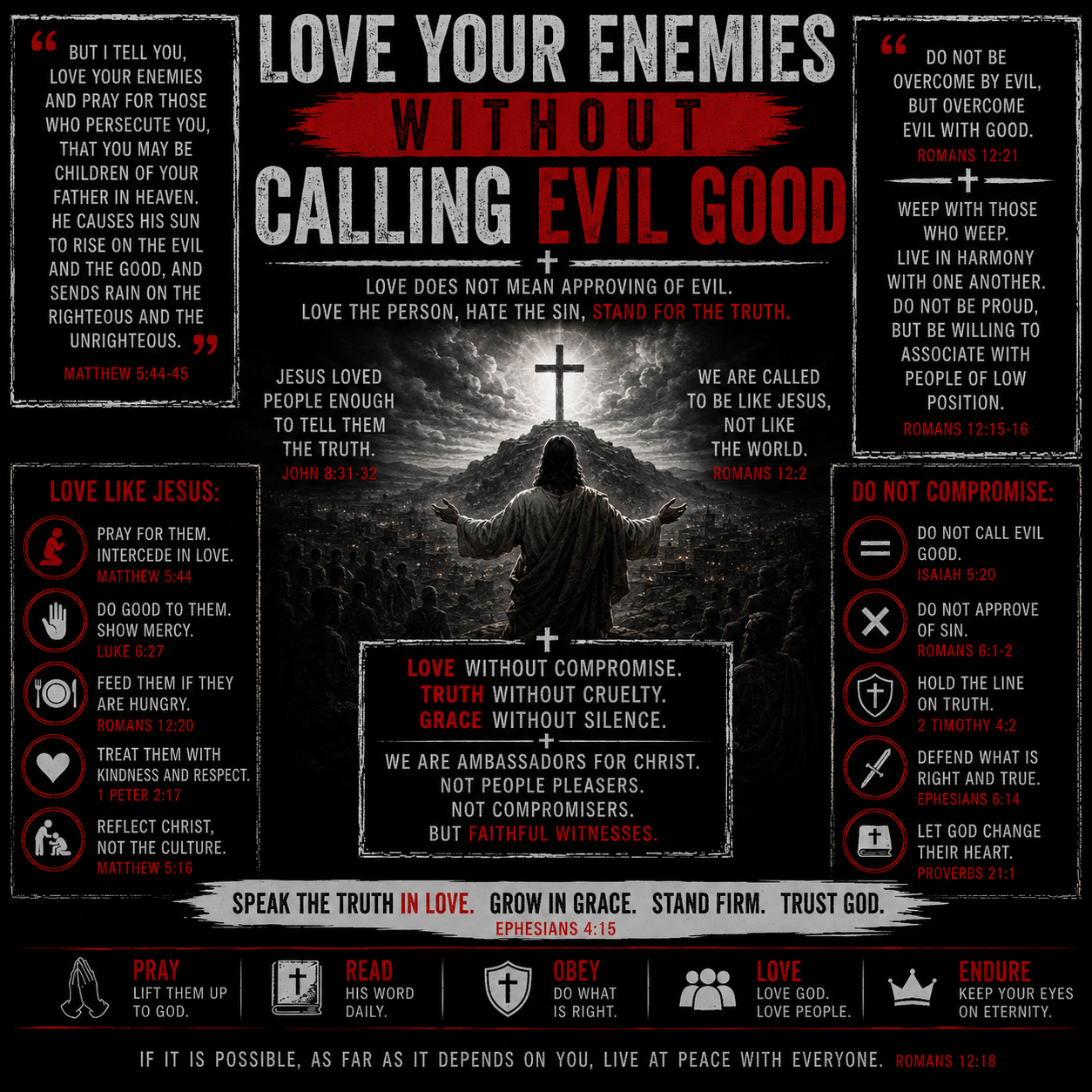 Love Your Enemies Without Calling Evil Good