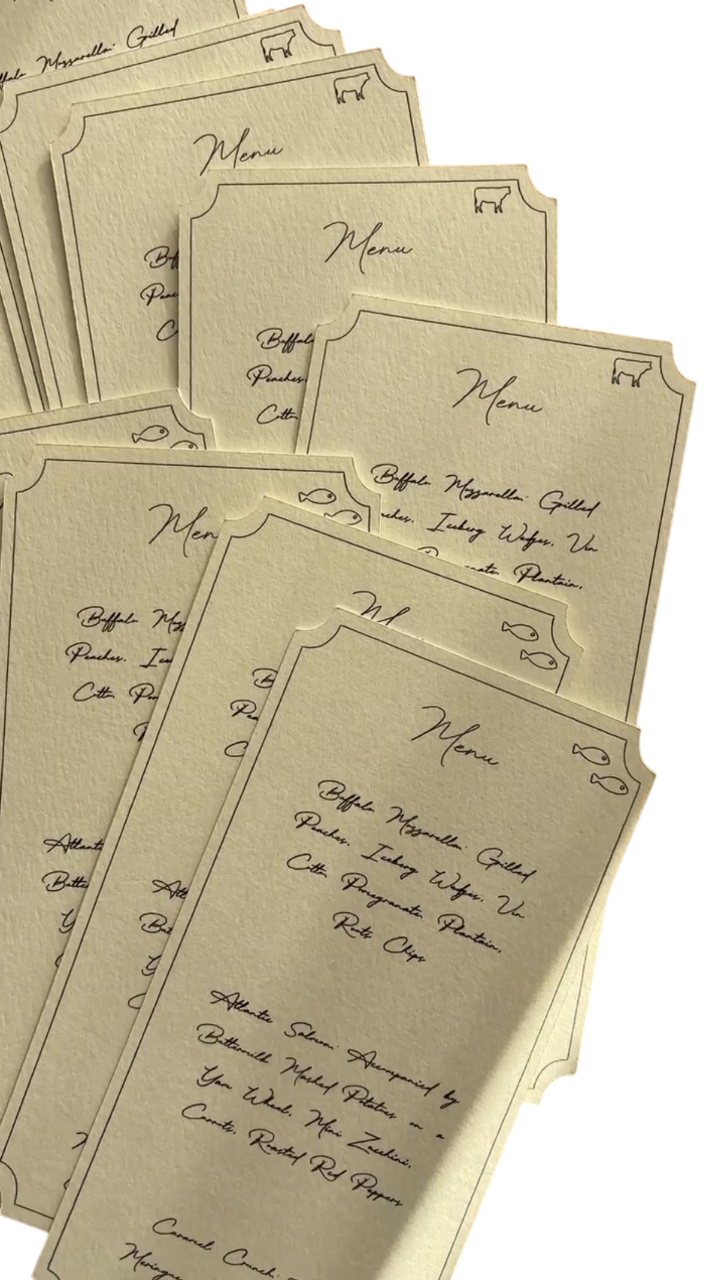 The Textured Paper Menu