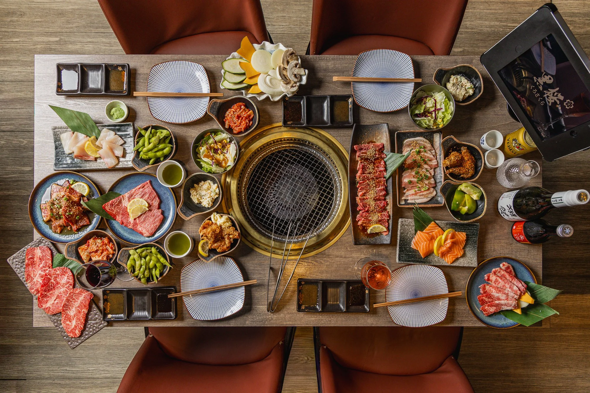 Wagyu Japanese BBQ all you can eat spread in Chatswood with premium cuts and sides