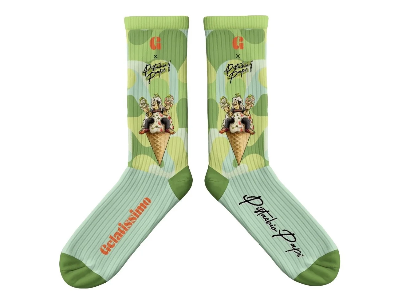 @gelatissimogelato recently asked us to provide custom socks for a marketing activation. 
We executed these socks with a quick turnaround.
#custom #sockswag #merchandise #sockitup