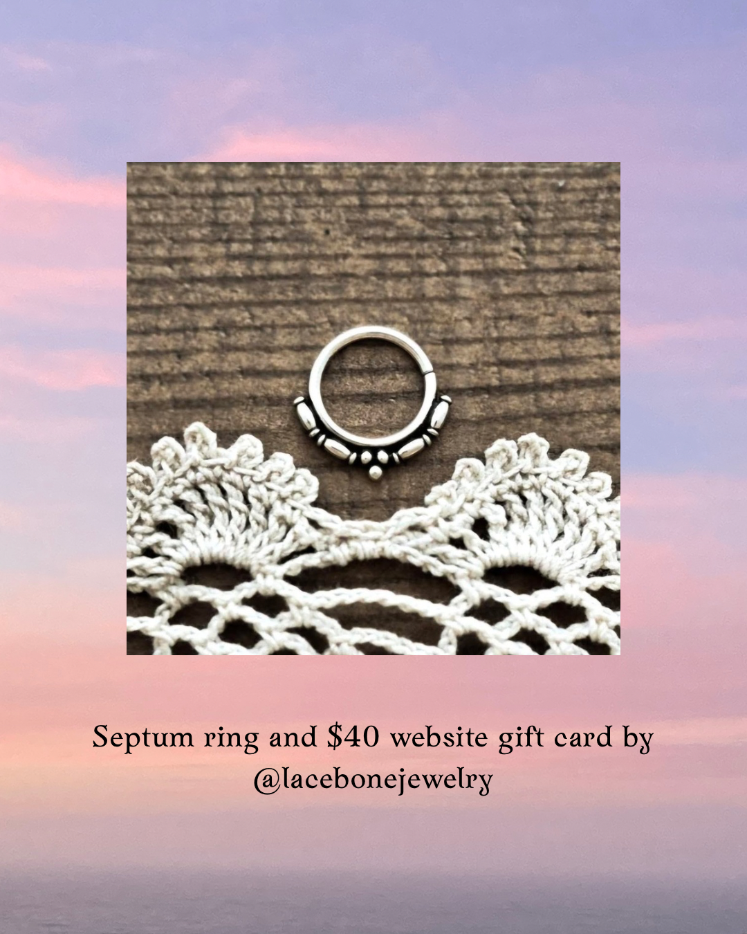 Septum ring and $40 website gift card by @lace.PNG