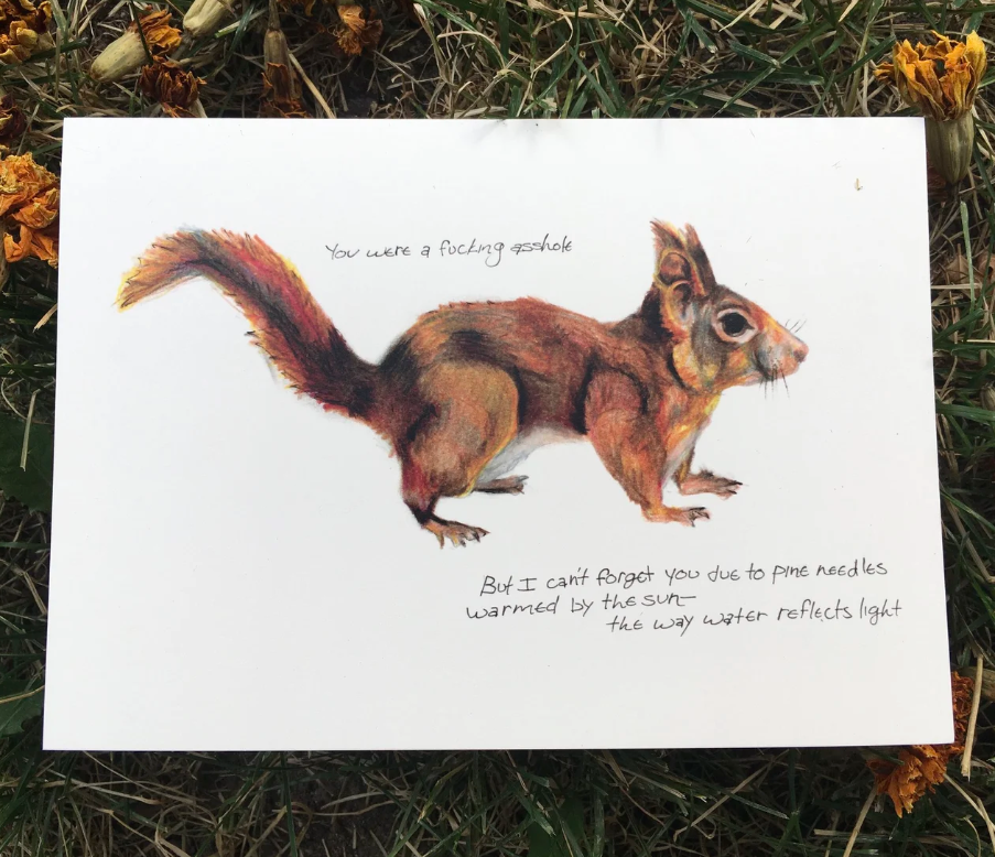 Red Squirrel Card