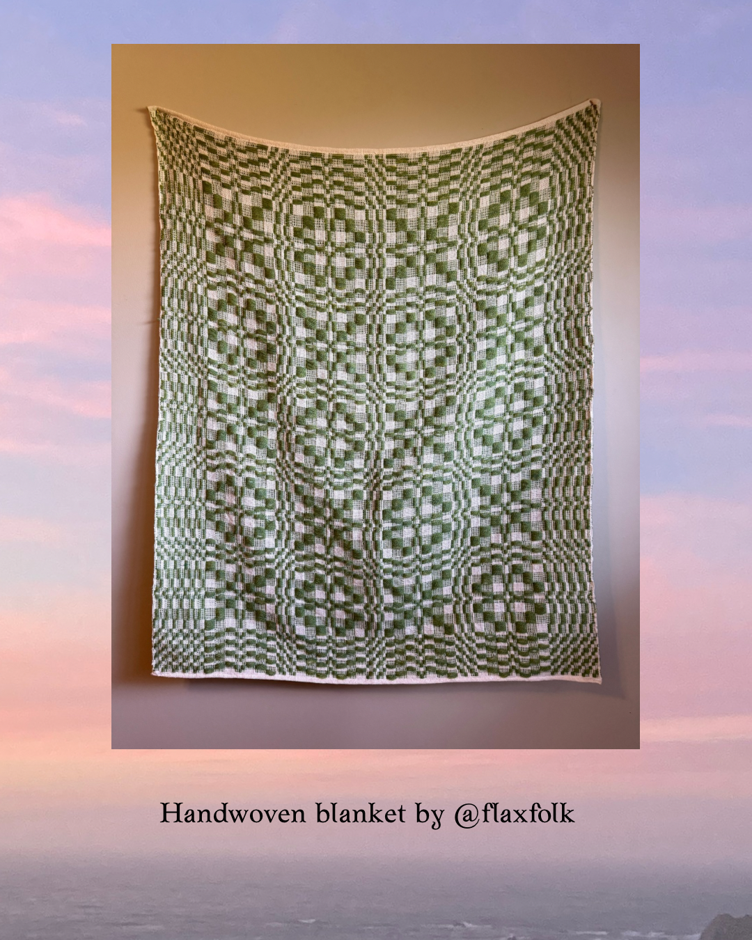 Handwoven blanket by @flaxfolk.PNG