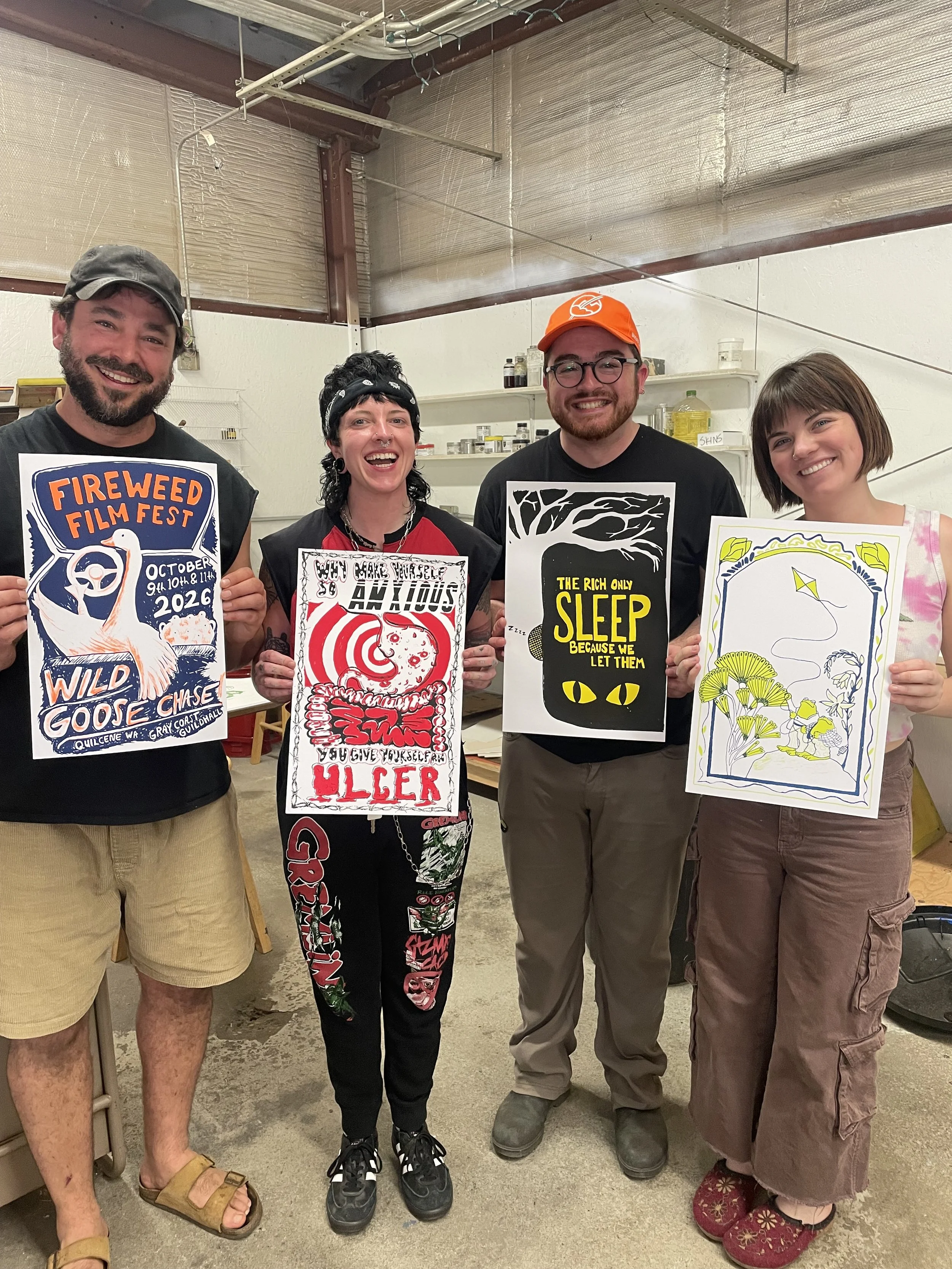 Two Color Screen Printed Posters - July 2026