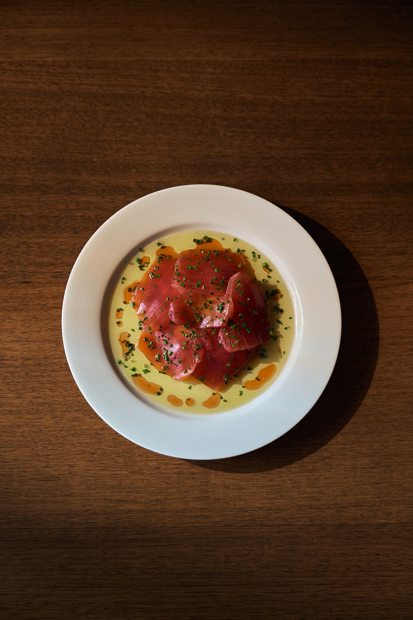 Recipe: Yellowfin Tuna with Plum, Gordal Olive &amp; Crème Fraîche