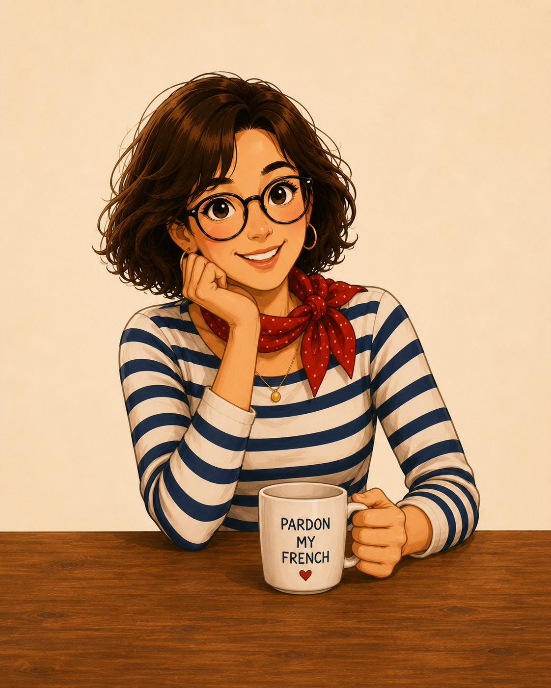 Coffee in hand, always happy to chat — in French or English. I'm Mathilde, founder of Pardon My French, bringing a relaxed, judgement-free approach to learning the language in Sydney.