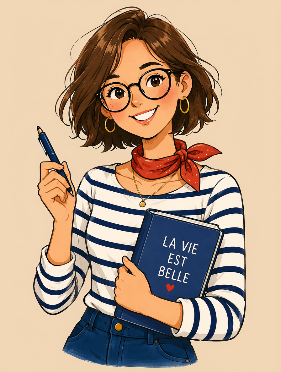 Illustration of Pardon My French mascot for kids' French tutoring