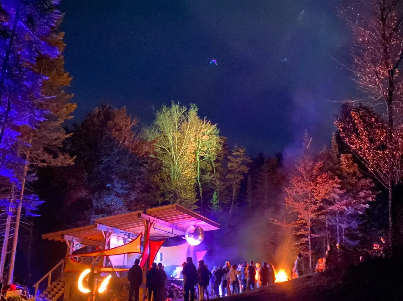 Cleared out 2 acres of forest and built a music venue