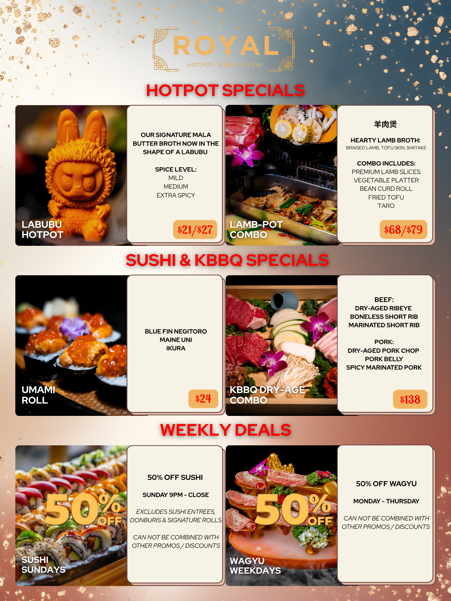 Royal Hotpot Food Specials