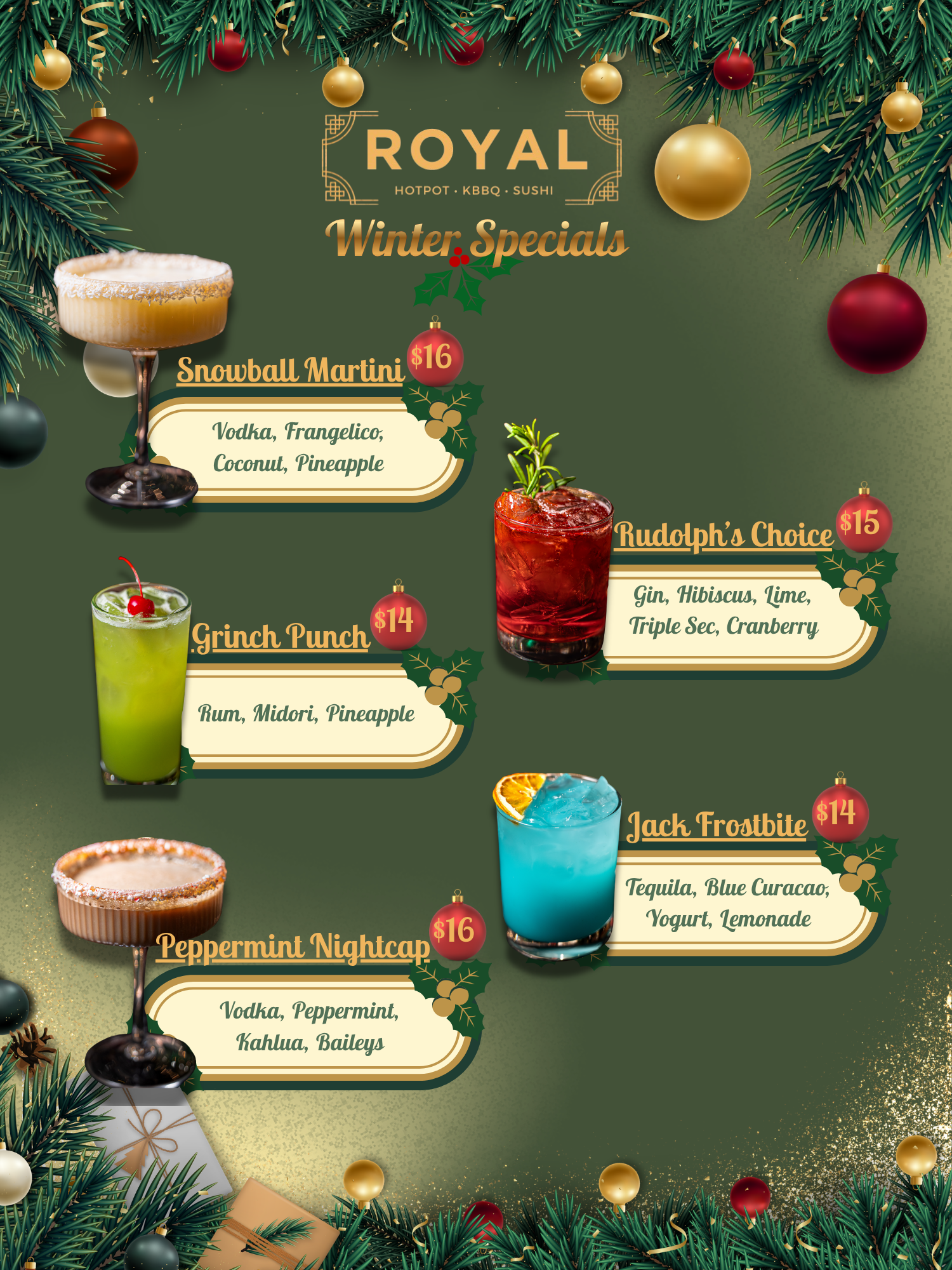 Royal Hotpot Drink Specials