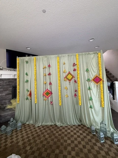heavy duty back drop 3 with green drape.jpeg