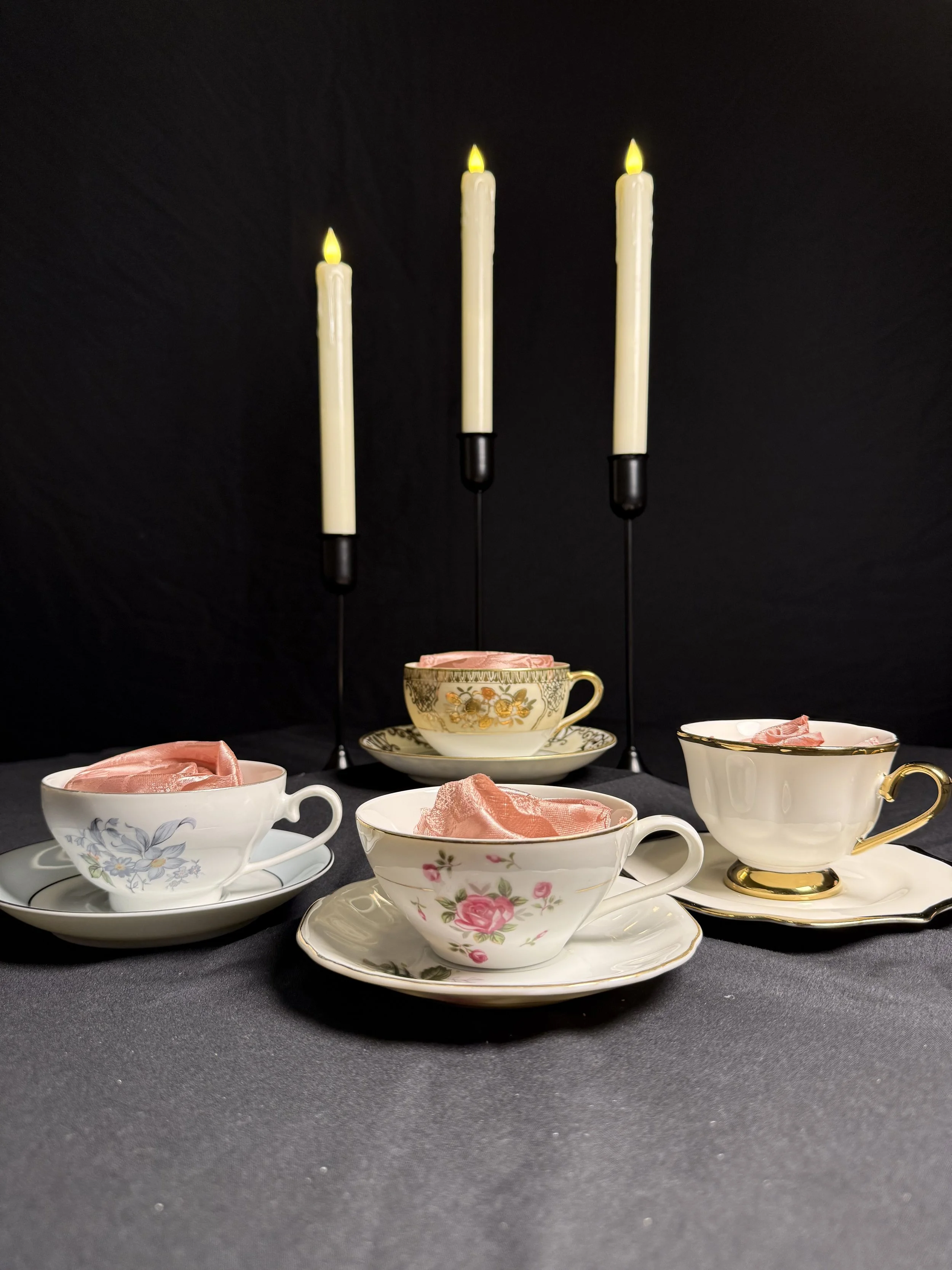 Flameless Candles and Candle holder