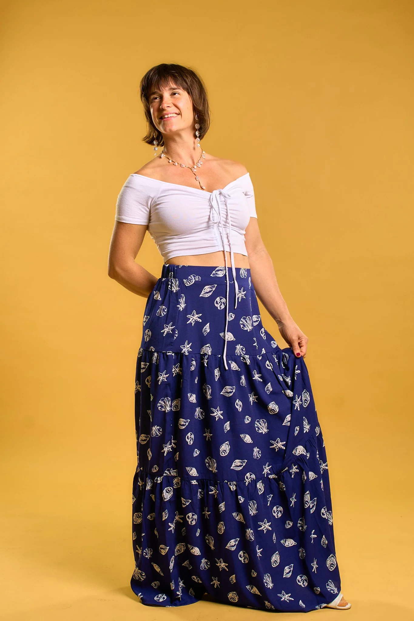 Beach Breeze Bohemian Maxi Skirt