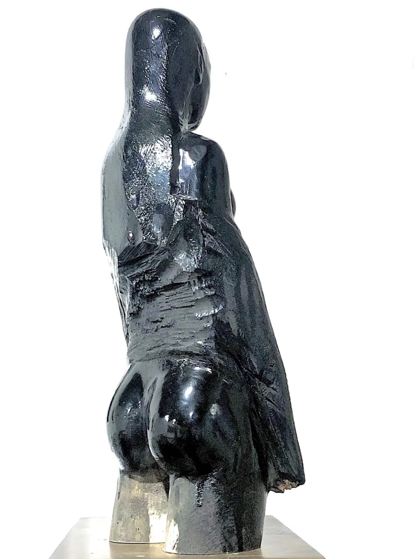 'BLACK RAIN', painted woodcarving, Melbourne 2023.